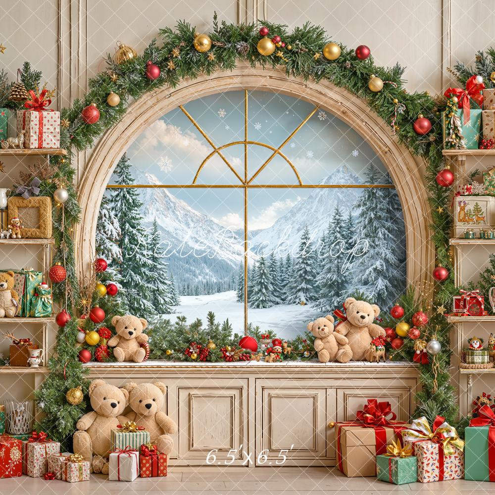 Kate Noël Fenêtre Cadeaux Ours en peluche Toile de fond conçue par Emetselch