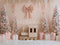 Kate Noël Sapins Cadeaux Train Rose Toile de fond conçue par Patty Roberts