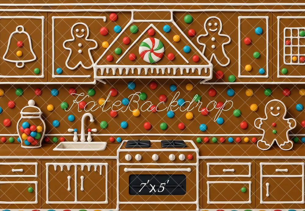 Kate Noël Cuisine Pain d'Épice Décorations Toile de fond conçue par Mini MakeBelieve - Kate Backdrop FR