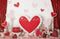 Kate Saint Valentin Cœurs Cadeaux Rouge Toile de fond en Laine conçue par Emetselch - Kate Backdrop FR