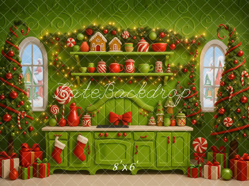 Kate Noël Cuisine Sapins Cadeaux Toile de fond conçue par Ashley Paul