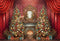 Kate Noël Sapins Cheminée Rideaux Cadeaux Toile de fond conçue par Emetselch - Kate Backdrop FR