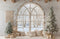 Kate Hiver Bohème Noël Fenêtre Neige Toile de fond en Laine conçue par Emetselch