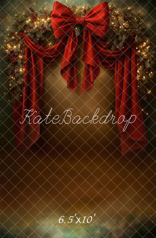 Kate Noël Nœud Ruban Rouge Toile de fond en Laine conçue par Emetselch