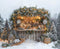 Kate Hiver Marché Neige Sapins Lumière Toile de fond en Laine conçue par Emetselch