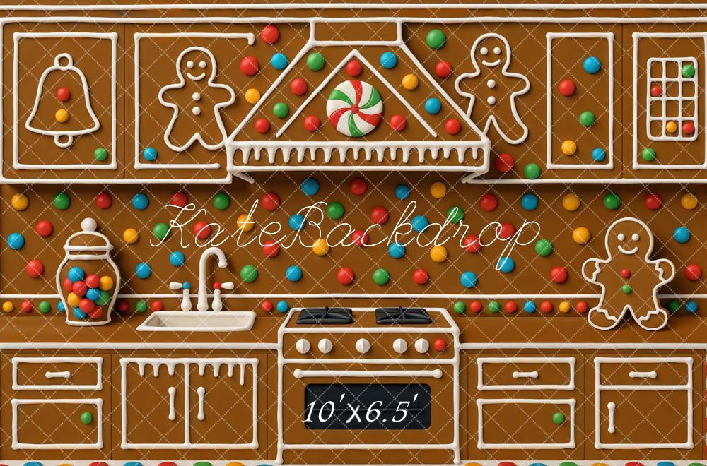 Kate Noël Cuisine Pain d'Épice Décorations Toile de fond conçue par Mini MakeBelieve - Kate Backdrop FR