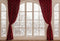 Kate Saint Valentin Fenêtre Rideaux Rouge Toile de fond en Laine conçue par Emetselch