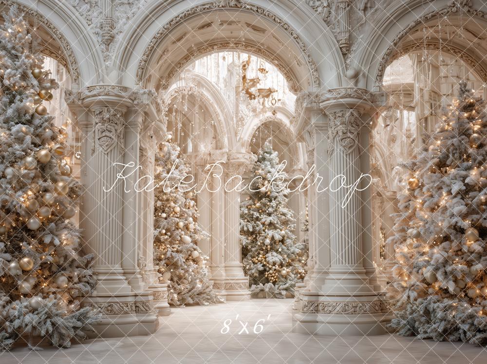 Kate Noël Château Rétro Blanc Arche Toile de fond conçue par Ashley Paul