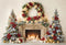 Kate Noël Sapins Bougies Cheminée Toile de fond conçue par Emetselch - Kate Backdrop FR