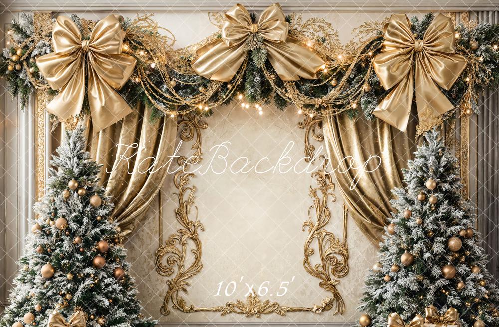 Kate Noël Arbre Doré Décor Luxueux Toile de fond en Laine conçue par Emetselch