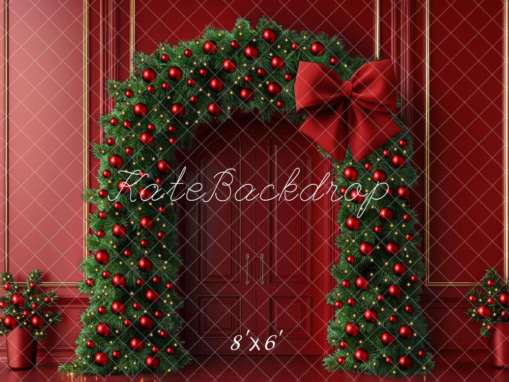 Kate Noël Arche Boules Décors Rouge Toile de fond conçue par Mini MakeBelieve