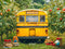 Kate Scolaire Bus Pommiers Livres Toile de fond conçue par Emetselch - Kate Backdrop FR