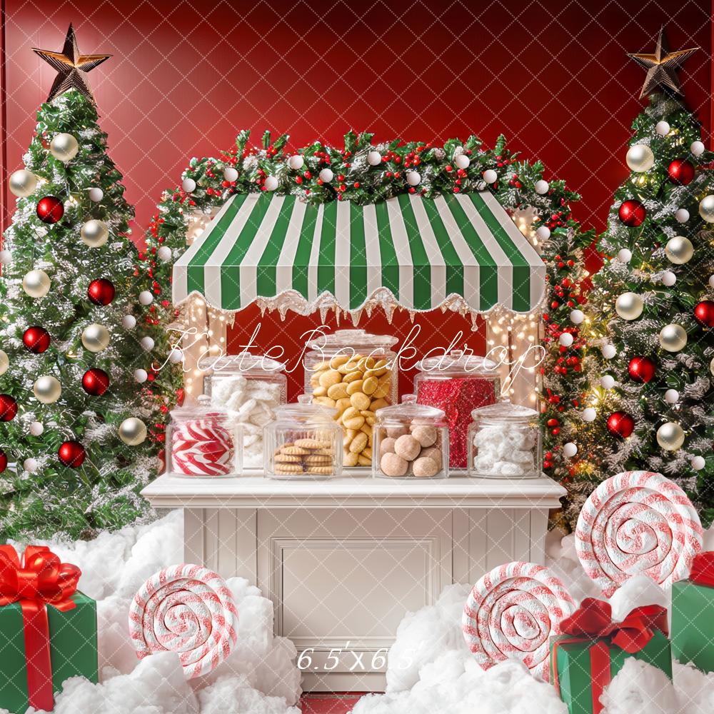 Kate Sapin de Noël Bonbons Cadeaux Toile de fond conçue par Mini MakeBelieve