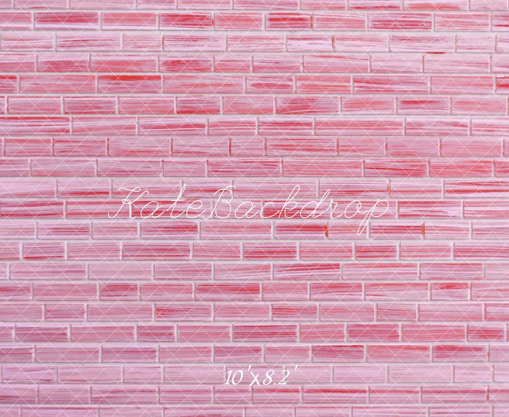 Kate Mur Brique Rose Toile de fond conçue par Mini MakeBelieve