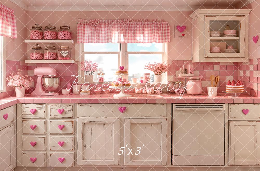 Kate Saint Valentin Cuisine Rose Vintage Toile de fond conçue par Emetselch