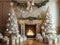 Kate Noël Cheminée Neiges Cadeaux Toile de fond conçue par Mini MakeBelieve