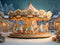 Kate Noël Carrousel Hiver Lumière Toile de fond conçue par Emetselch - Kate Backdrop FR