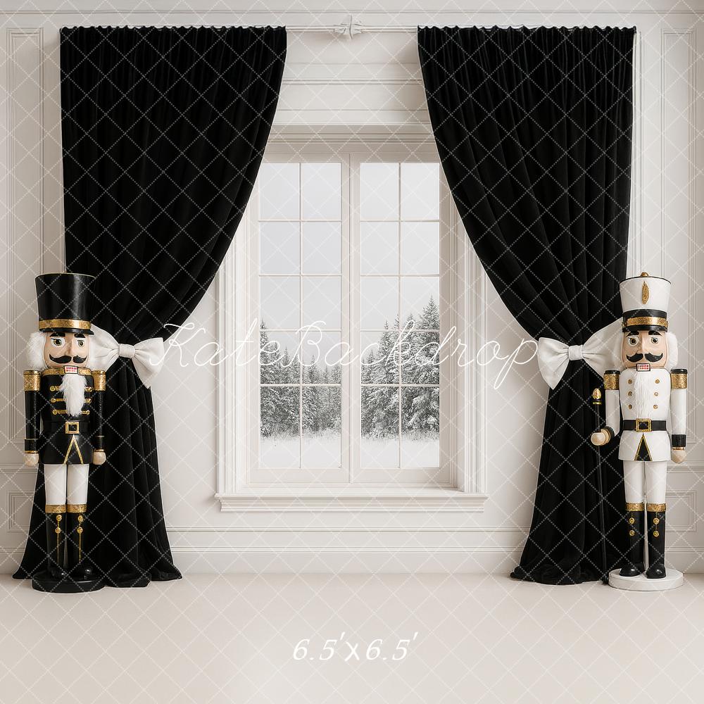 Kate Noël Casse-Noisette Rideaux Noir Toile de fond conçue par Ashley Paul - Kate Backdrop FR