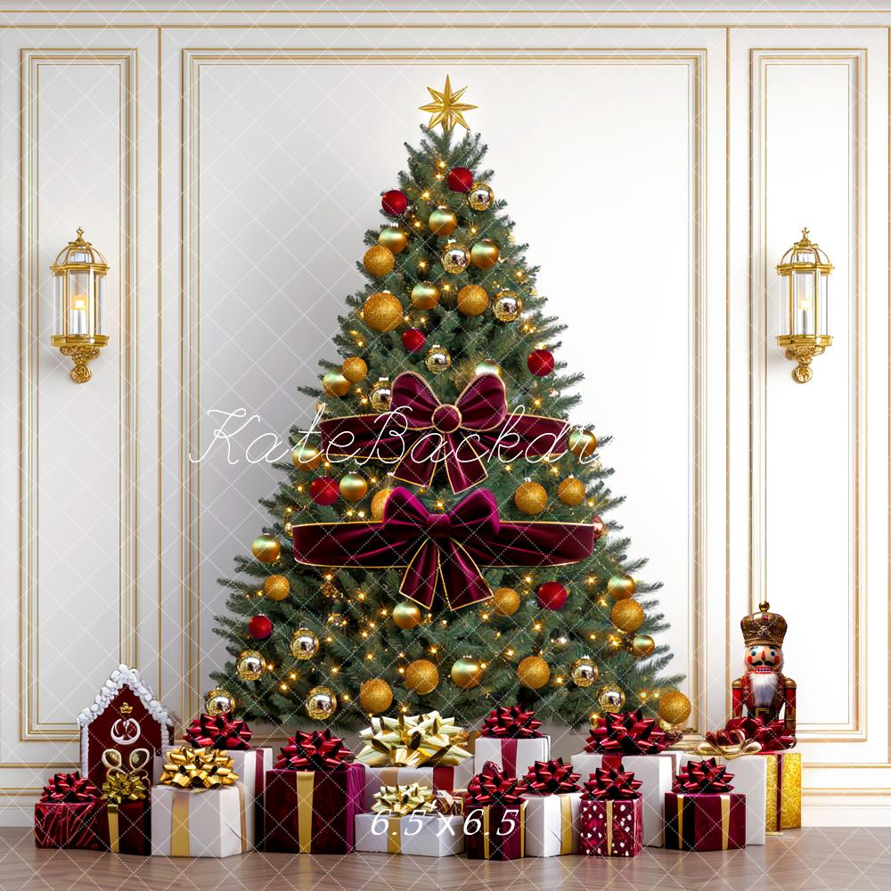 Kate Sapin de Noël Cadeaux Décor Mur Rétro Toile de fond conçue par Mini MakeBelieve