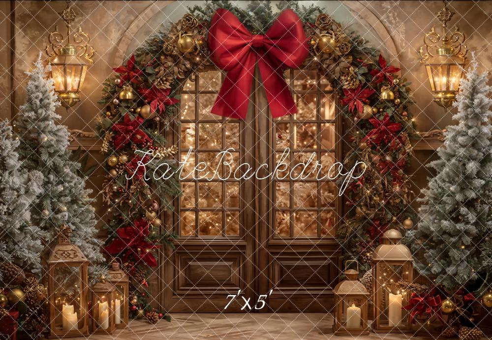 Kate Noël Arche Sapin Lanternes Toile de fond conçue par Emetselch - Kate Backdrop FR