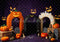 Kate Halloween Citrouille Arches Fantômes Toile de fond conçue par Patty Roberts