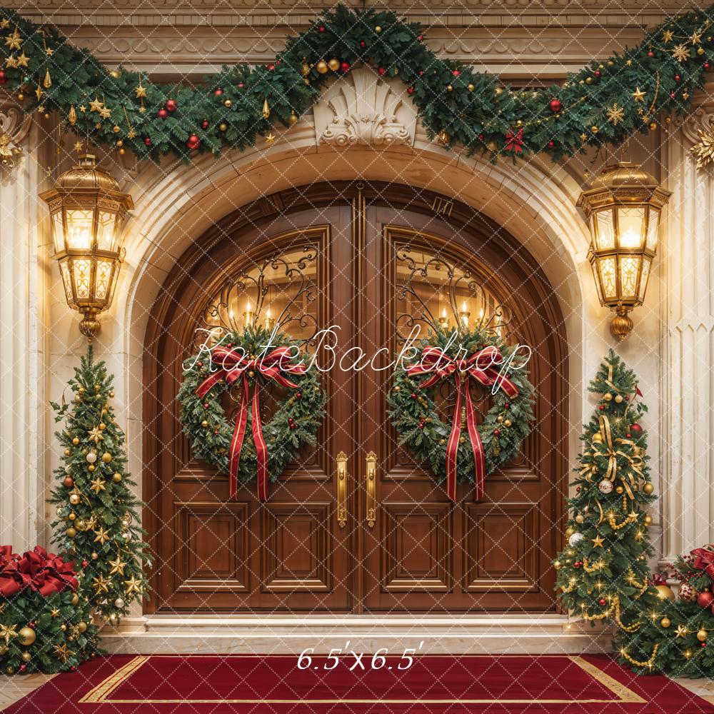 Kate Noël Entrée Sapins Porte Vintage Toile de fond conçue par Emetselch