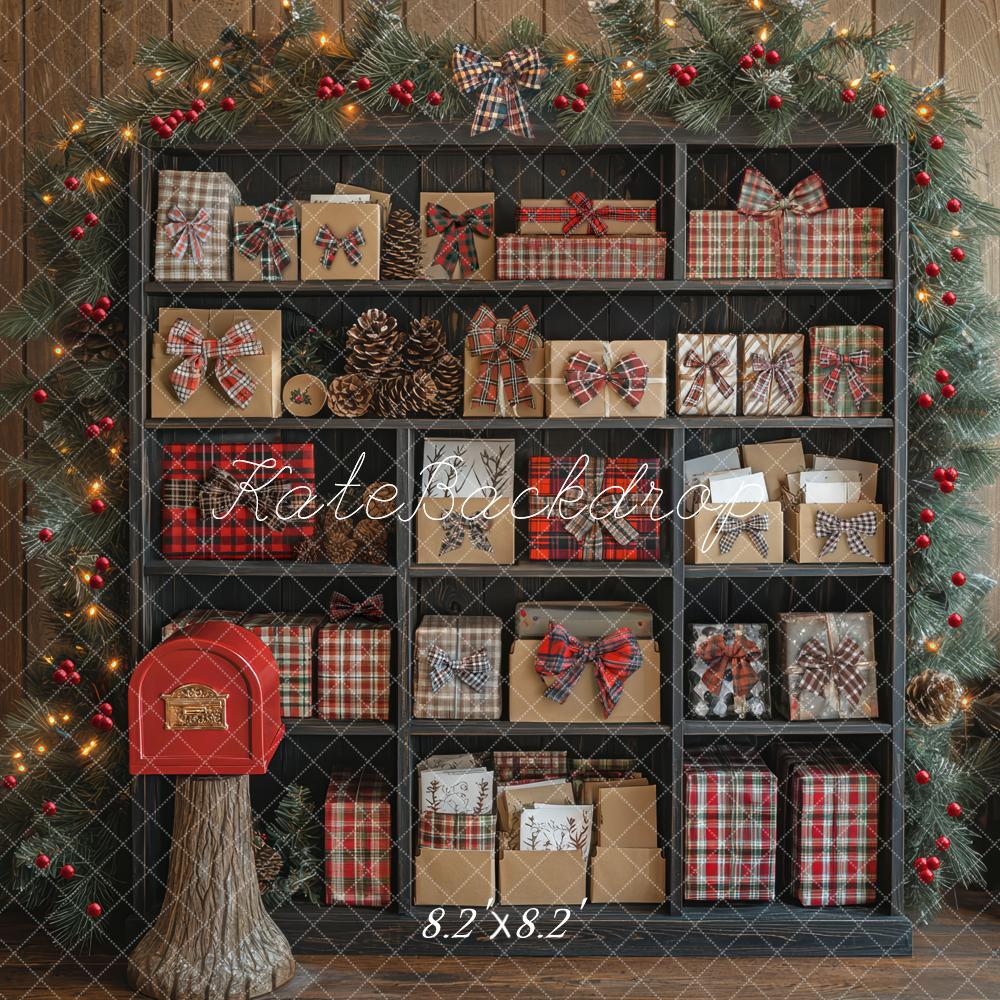 Kate Noël Cadeaux Boîte aux Lettres Toile de fond conçue par Mini MakeBelieve - Kate Backdrop FR
