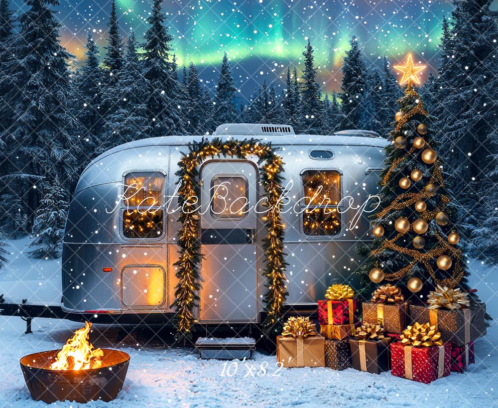 Kate Noël Caravane Forêt Feu Cadeaux Toile de fond conçue par Mini MakeBelieve - Kate Backdrop FR