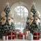 Kate Noël Sapins Fenêtre Cadeaux Toile de fond conçue par Mini MakeBelieve - Kate Backdrop FR