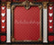 Kate Baroque Mur Rouge Cadre Cœurs Toile de fond en Laine conçue par Emetselch