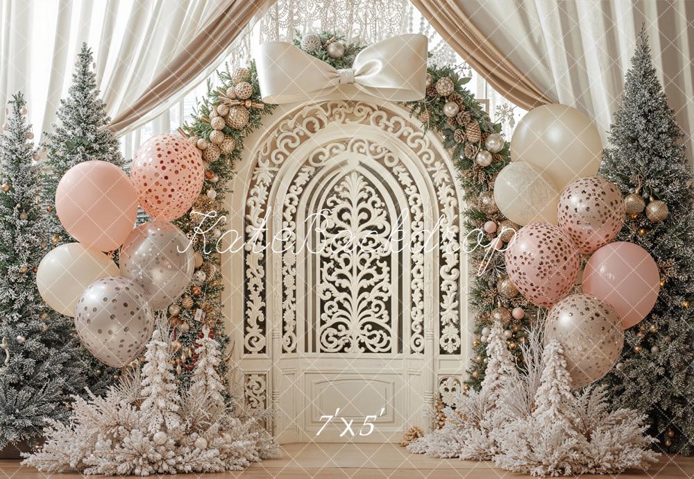 Kate Noël Arche Sapins Ballons Toile de fond conçue par Emetselch - Kate Backdrop FR