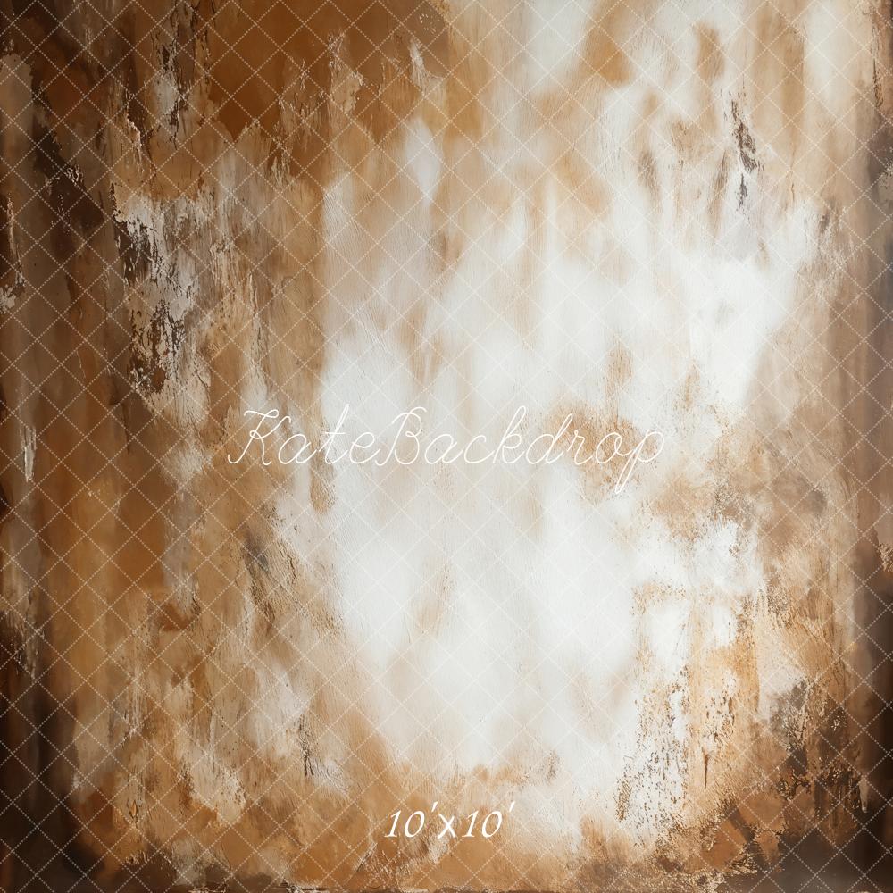 Kate Abstrait Marron Texture Mur Portrait Toile de fond conçue par GQ