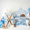 Kate Hiver Montagne Chalet Ski Ballons Toile de fond conçue par Patty Roberts