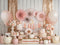 Kate Automne Citrouilles Fleurs Rose Toile de fond en Laine conçue par Emetselch - Kate Backdrop FR