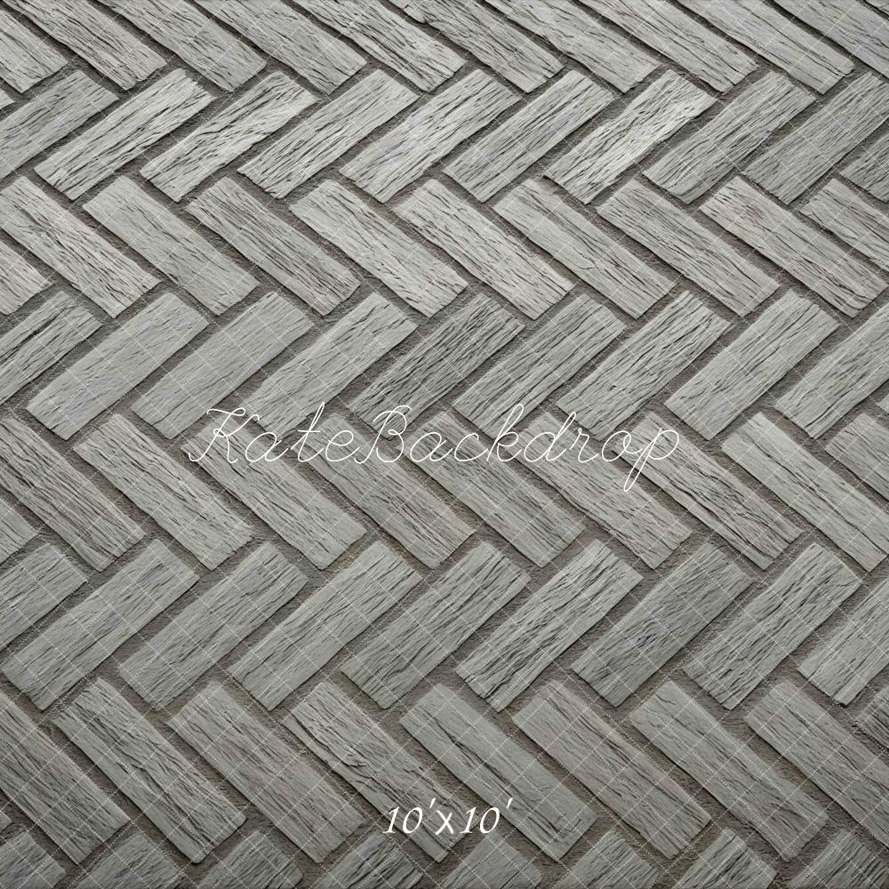 Kate Bois Parquet Gris Sol Toile de fond conçue par Mini MakeBelieve - Kate Backdrop FR