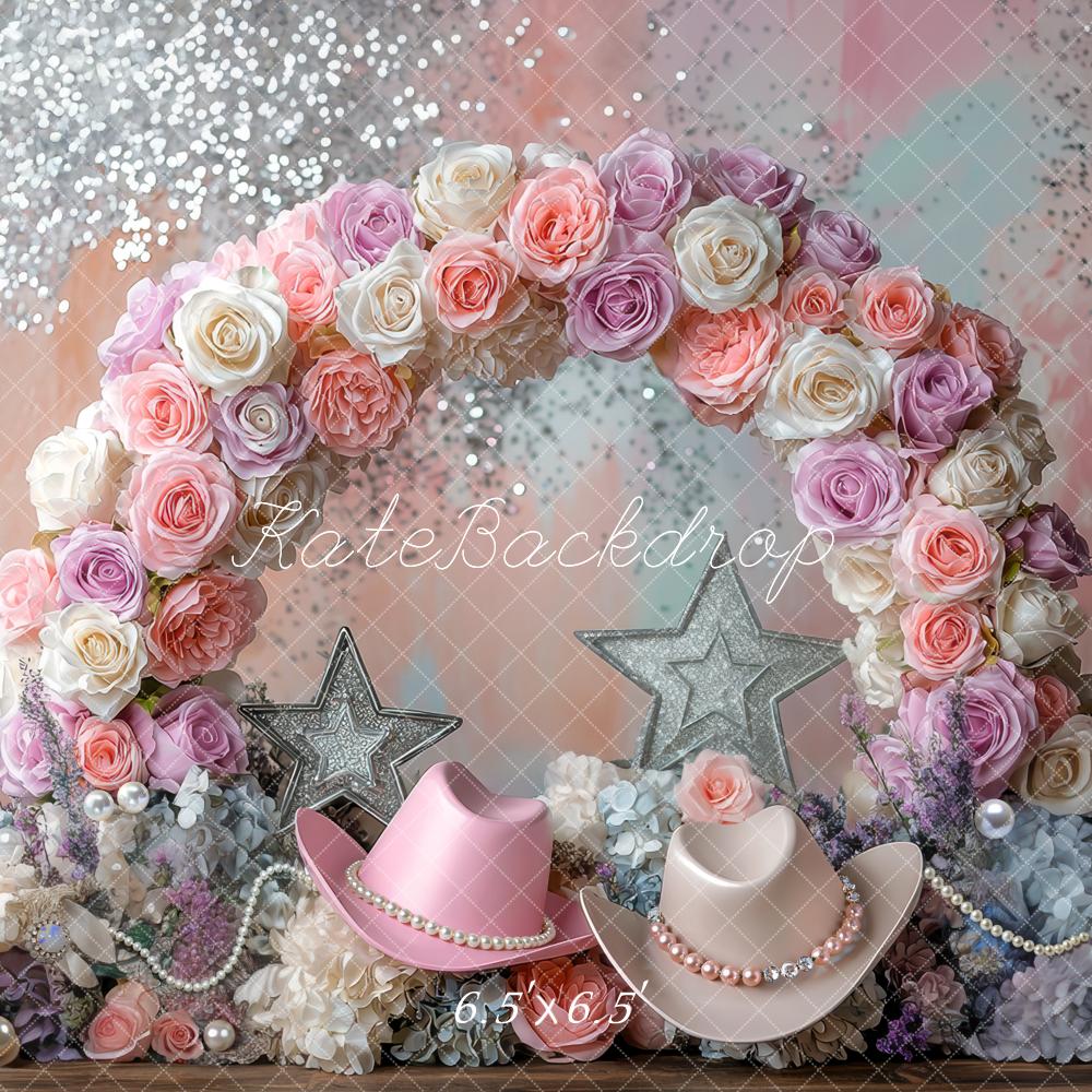Kate Arc de Fleurs Chapeaux Paillettes Toile de fond conçue par Mini MakeBelieve - Kate Backdrop FR