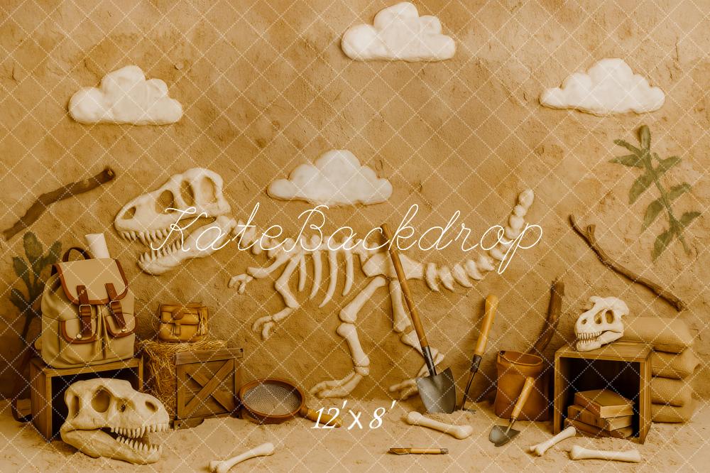 Kate Dinosaure Fossiles Archéologie Sable Toile de fond conçue par Patty Roberts