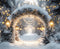 Kate Hiver Arche Neige Lumières Toile de fond en Laine conçue par Emetselch - Kate Backdrop FR