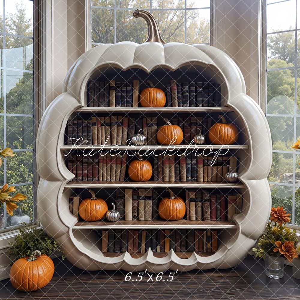 Kate Automne Citrouille Étagère Fenêtre Toile de fond conçue par Mini MakeBelieve