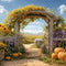 Kate Automne Arche Tournesols Citrouilles Toile de fond conçue par Emetselch - Kate Backdrop FR