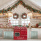 Kate Noël Cuisine Blanc Guirlandes Toile de fond conçue par Emetselch - Kate Backdrop FR