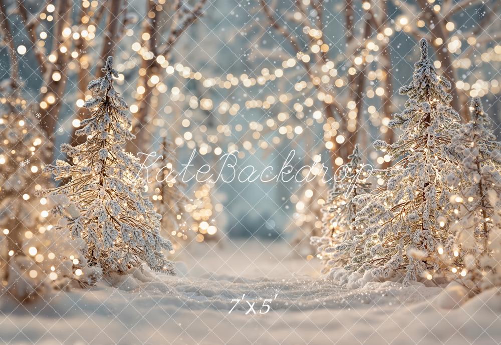 Kate Hiver Forêt Neige Lumières Toile de fond conçue par Emetselch - Kate Backdrop FR