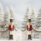 Kate Noël Soldats Casse-Noisette Sapins Neige Toile de fond conçue par Emetselch