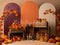 Kate Automne Citrouilles Feuilles Caisses Arches Toile de fond conçue par Patty Roberts