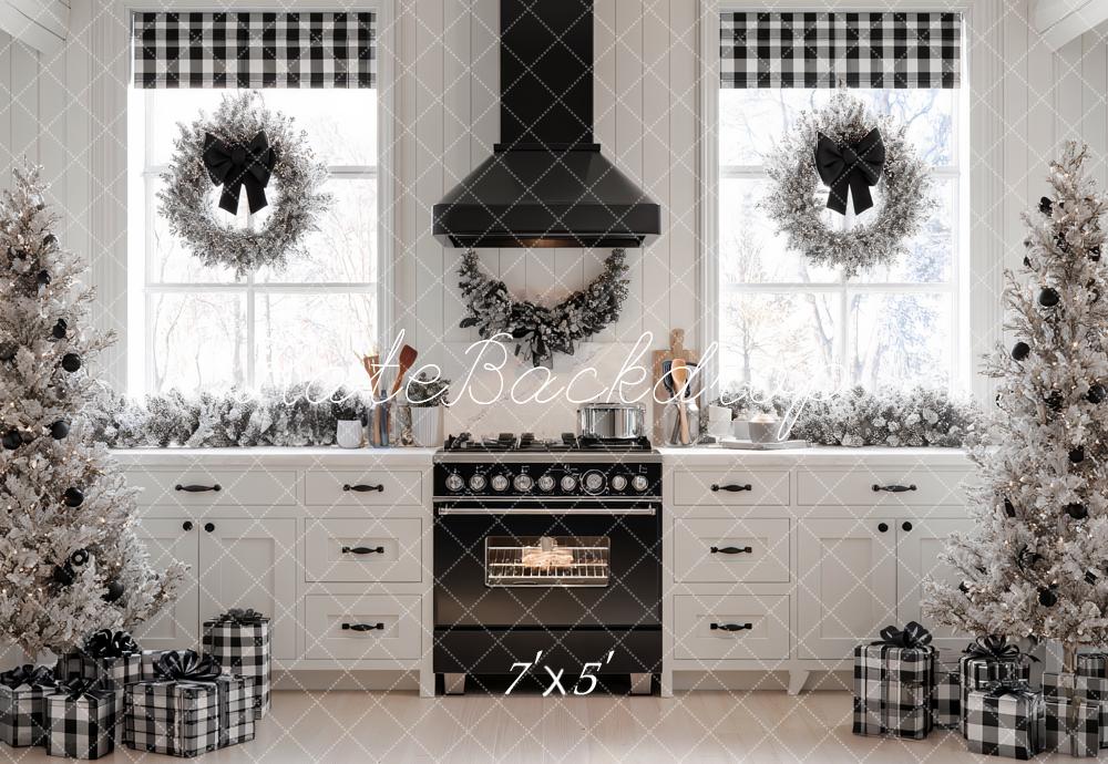 Kate Noël Cuisine Sapins Cadeaux Toile de fond conçue par Ashley Paul