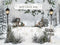 Kate Hiver Bar Cacao Forêt Neige Toile de fond en Laine conçue par Emetselch
