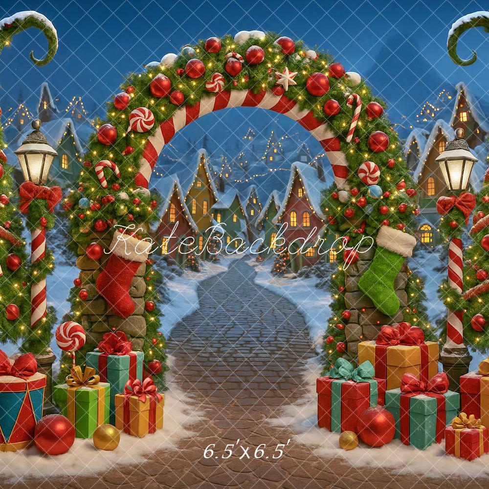 FLASH #1 Kate Noël Arche Sapins Cadeaux Toile de fond conçue par Ashley Paul