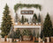 Kate Noël Sapins Lanternes Bois Toile de fond en Laine conçue par Emetselch