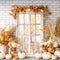 Kate Automne Fenêtre Citrouilles Briques Toile de fond conçue par Emetselch