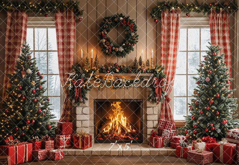 Kate Noël Cheminée Fenêtre Cadeaux Toile de fond conçue par Emetselch - Kate Backdrop FR